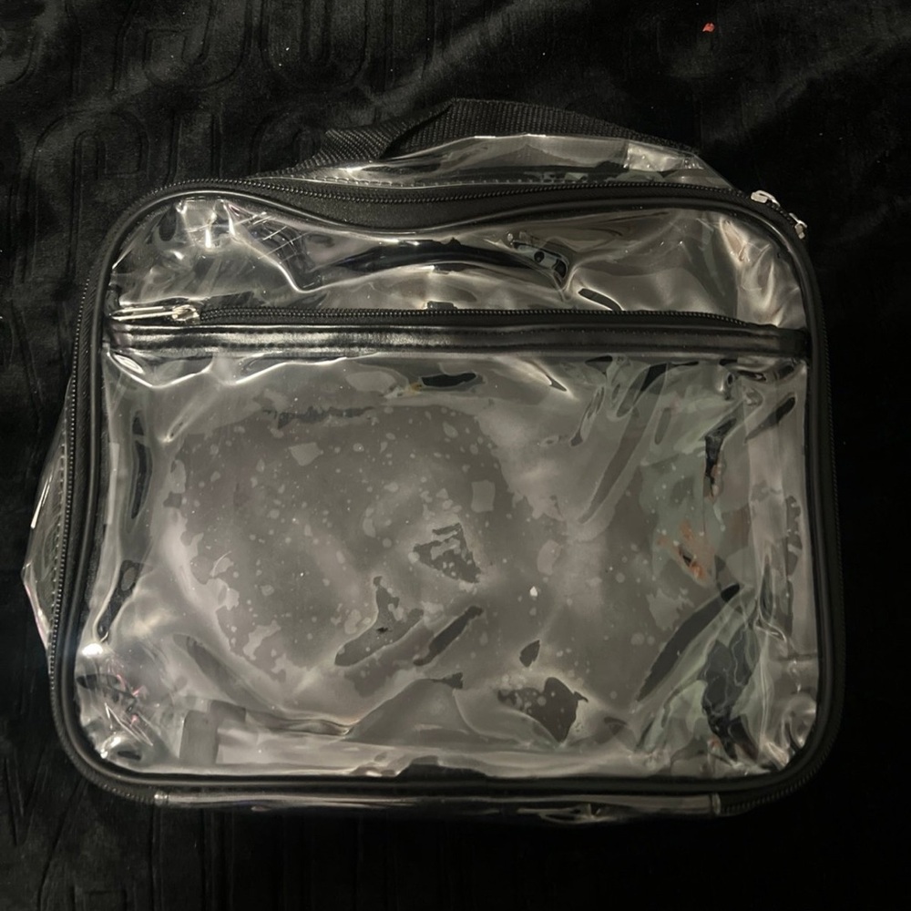 Clear and Black Travel Bag